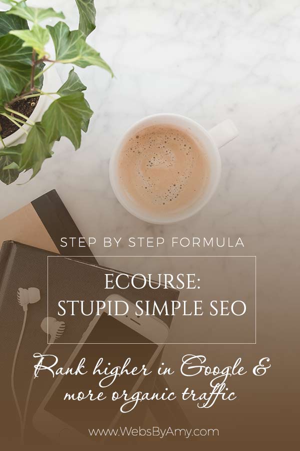 Mike Pearson's Stupid Simple SEO course - Limited time open, check it out at https://websbyamy.com/stupidsimpleseo!