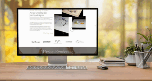Newly designed JudyEvansDesigns.com website by Webs By Amy, LLC